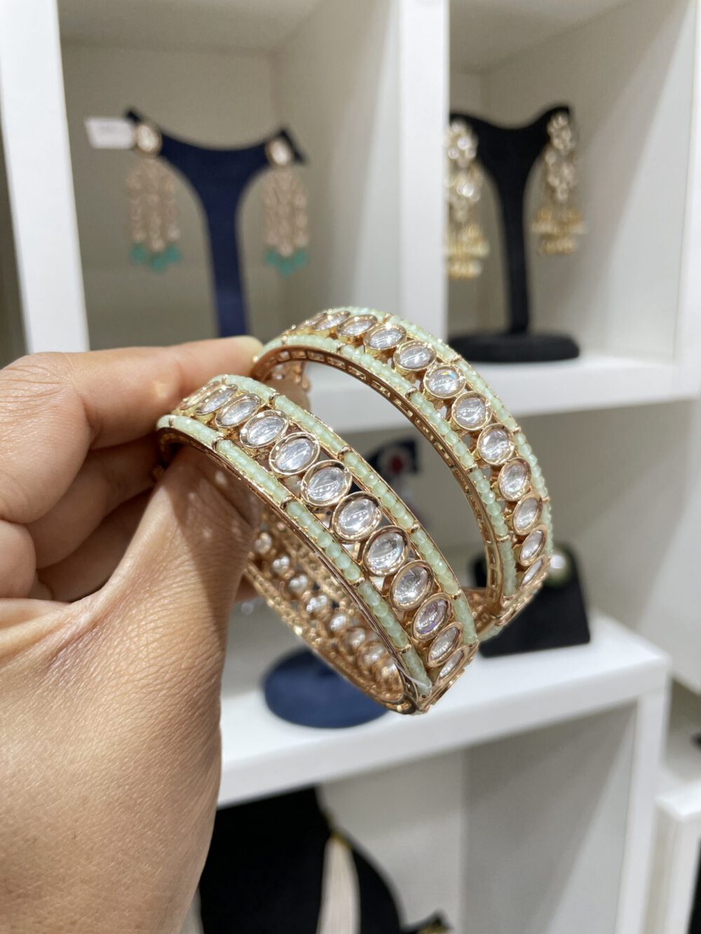 Moissanite & Polki Bangles #38951