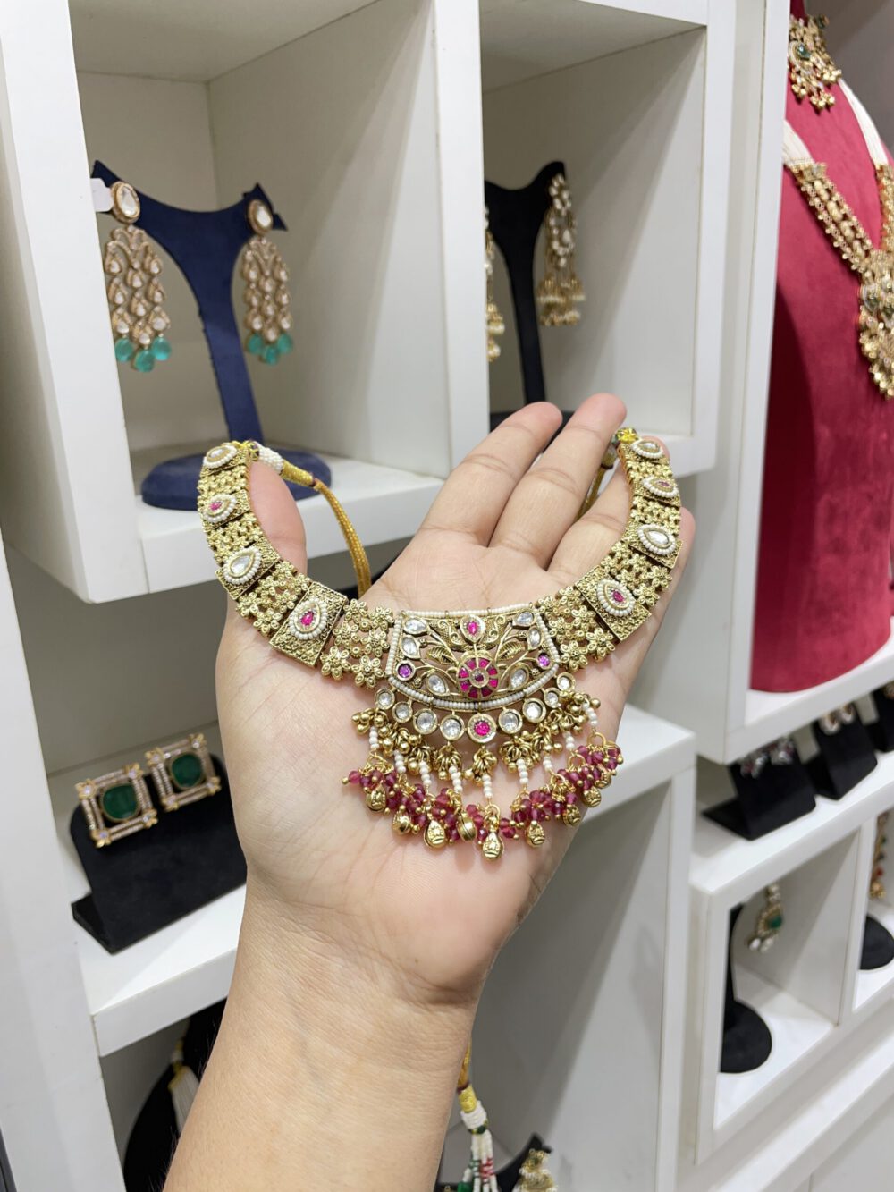 Antique Gold Necklace Set #43038