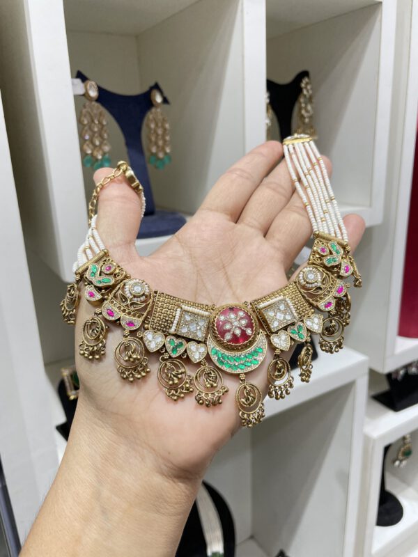 Antique Gold Necklace Set #47418
