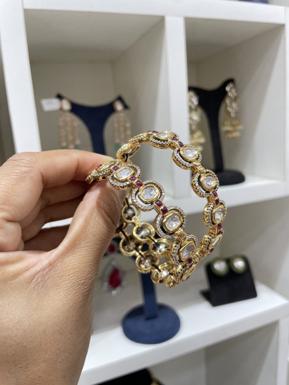 Moissanite & Polki Bangles #48297