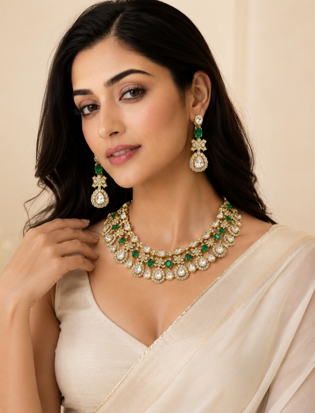 moissanite-polki-set
