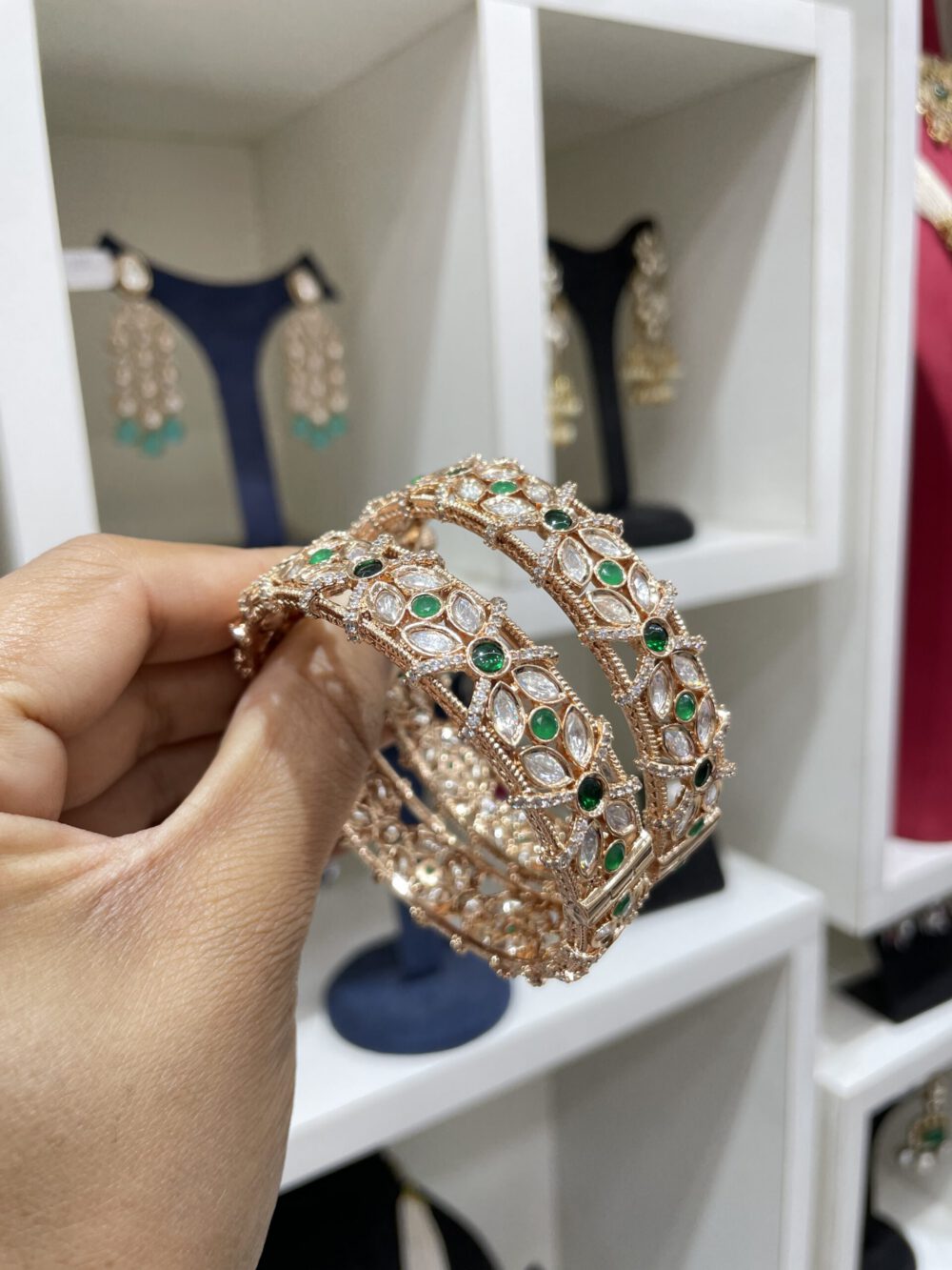 Moissanite & Polki Bangles #37411