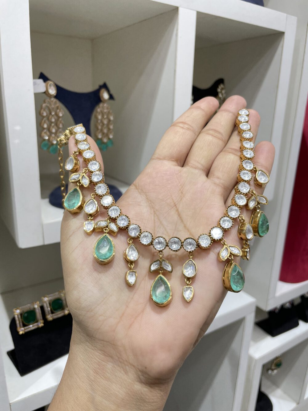 Moissanite & Polki Set #48172