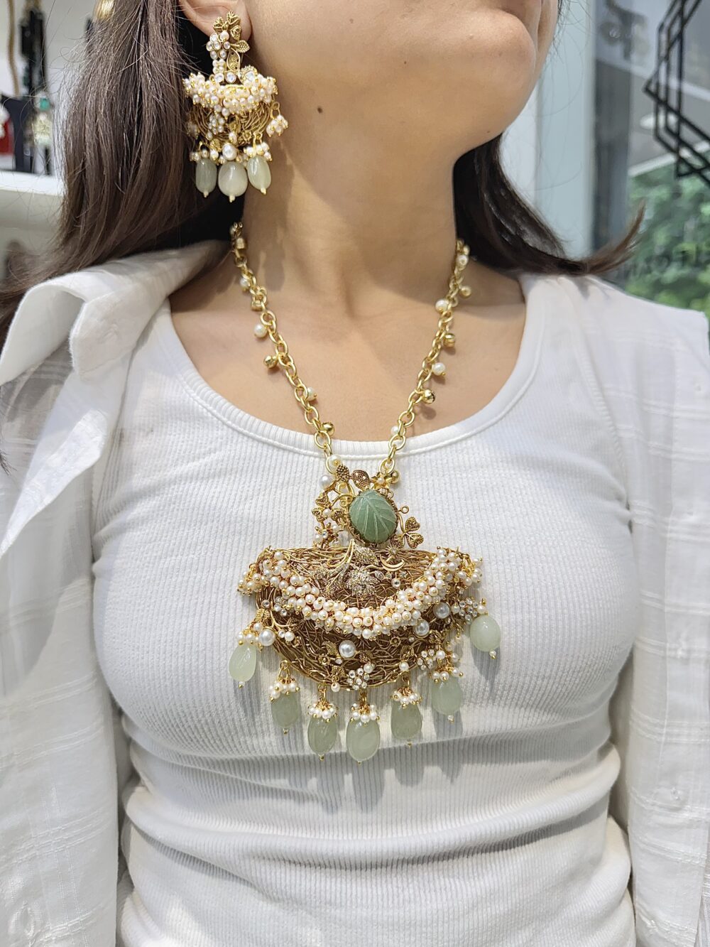 Polki & statement long set # 52662